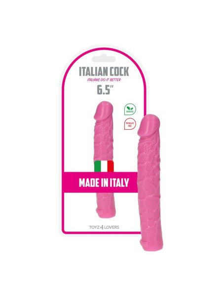 Różowe dildo żylaste wodoodporne gumowe 16,5 cm - 8