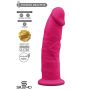 Różowe silikonowe dildo z realistycznym trzonem - 3