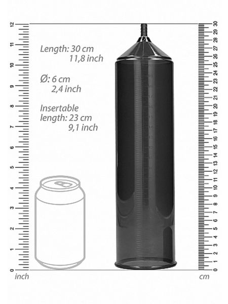Pompka powiększająca penisa członka profesjonalna czarna - 4
