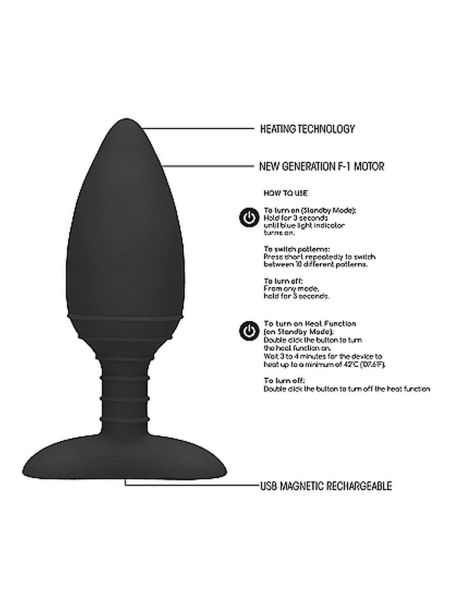 Wtyczka analna podgrzewana ciepła zatyczka 12cm - 9