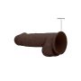 Silicone Dildo With Balls - 21,6 cm - Brown - 6