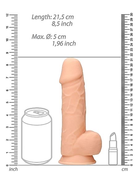 Dildo grube żylasty realistyczny penis przyssawka 21,5cm - 8