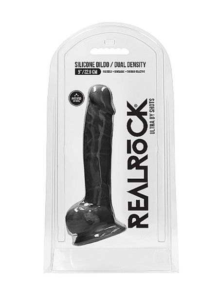 Dildo grube żylasty realistyczny penis przyssawka 17,8cm - 2