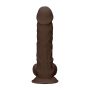 Silicone Dildo With Balls - 22,8 cm - Brown - 6