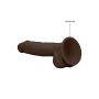 Silicone Dildo With Balls - 22,8 cm - Brown - 7