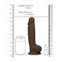 Silicone Dildo With Balls - 22,8 cm - Brown - 9