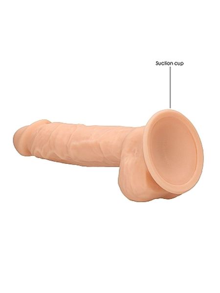 Dildo realistyczne żylaste z mocną przyssawką 18cm - 6