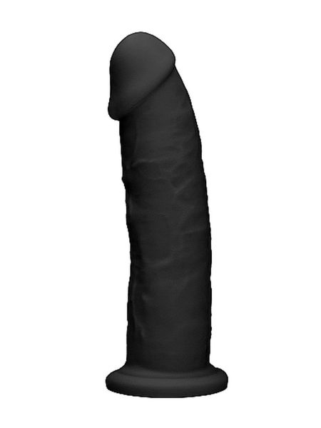 Silicone Dildo Without Balls - 22,8 cm - Black - 3