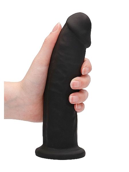 Silicone Dildo Without Balls - 22,8 cm - Black - 9