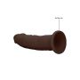 Silicone Dildo Without Balls - 22,8 cm - Brown - 7