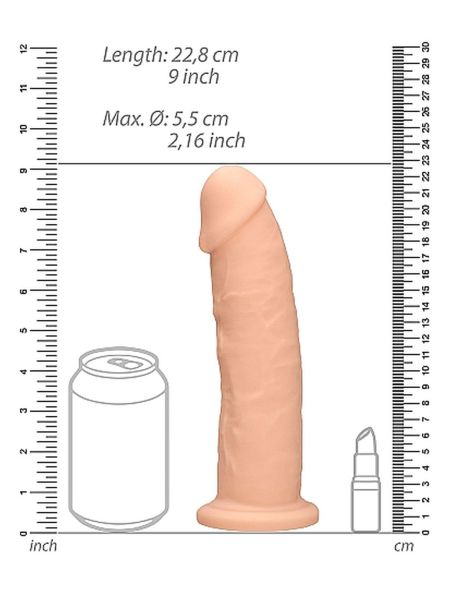 Silicone Dildo Without Balls - 22,8 cm - Flesh - 8