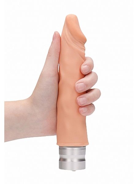 7" / 17 cm Realistic Vibrating Dildo - Flesh - 6