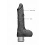 7" / 17 cm Realistic Vibrating Dildo With Balls - Black - 4