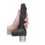 7" / 17 cm Realistic Vibrating Dildo With Balls - Black - 7