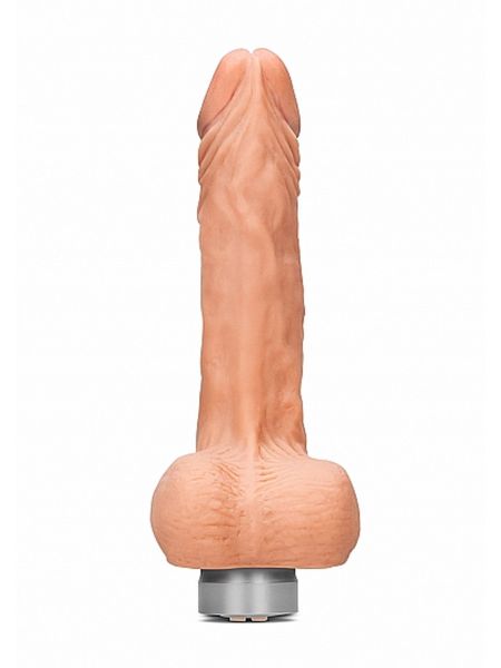 7" / 17 cm Realistic Vibrating Dildo With Balls - Flesh - 4