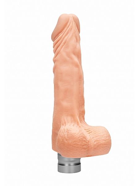 8" / 20 cm Realistic Vibrating Dildo With Balls - Flesh