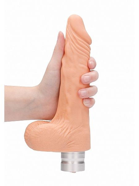 8" / 20 cm Realistic Vibrating Dildo With Balls - Flesh - 6