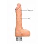 8" / 20 cm Realistic Vibrating Dildo With Balls - Flesh - 4