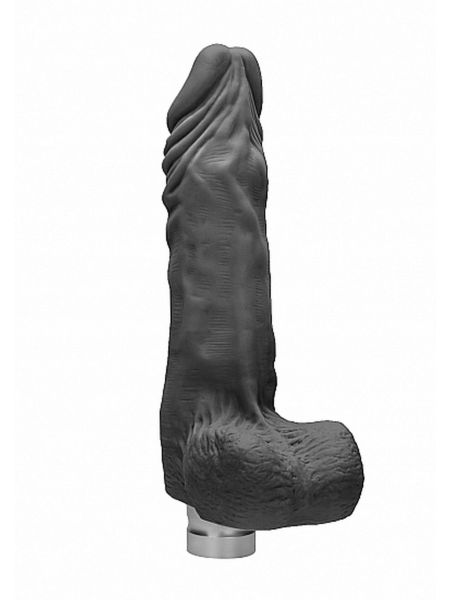 9" / 23 cm Realistic Vibrating Dildo With Balls - Black