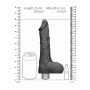 9" / 23 cm Realistic Vibrating Dildo With Balls - Black - 6