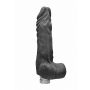 9" / 23 cm Realistic Vibrating Dildo With Balls - Black - 2