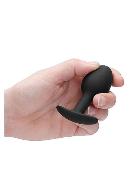 Korek analny obciążony buttplug z kulką 8cm - 5