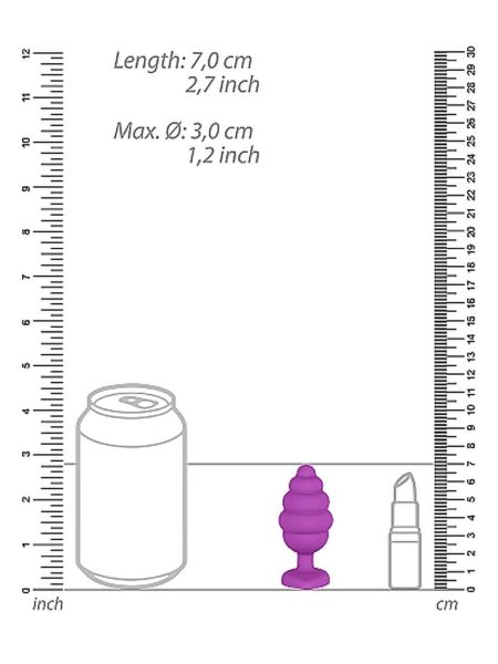 Korek analny zatyczka ozdobna serce kryształ 7cm - 3