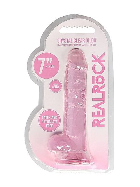 Sexi dildo różowe z mocną przyssawką różowy orgazm 19cm - 2