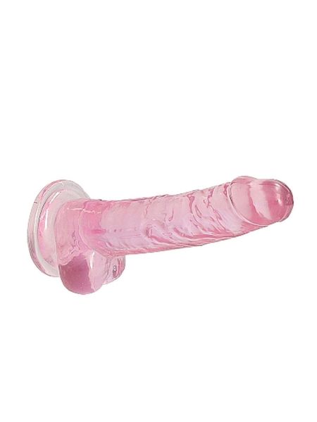 Sexi dildo różowe z mocną przyssawką różowy orgazm 19cm - 6