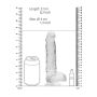 Gumowe przezroczyste dildo z prostym trzonem 21 cm - 4