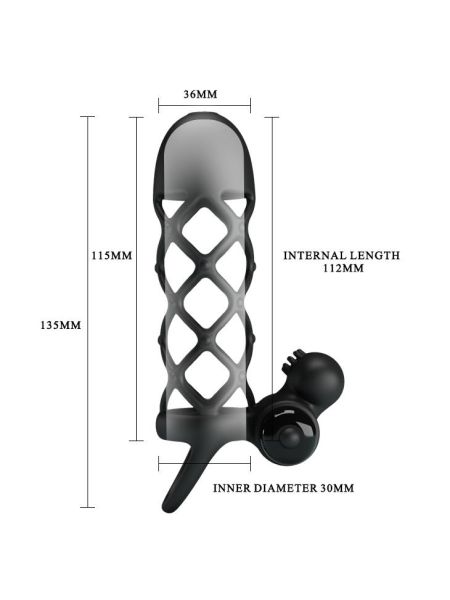 Nakładka na penisa przedłużająca masażer 10 trybów - 6