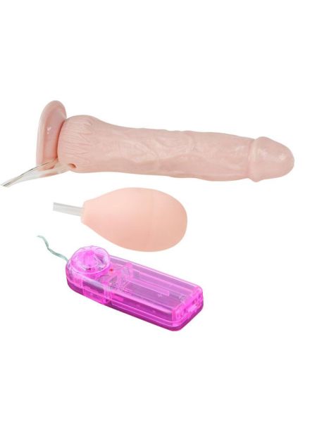 Realistyczne dildo wytrysk sztuczny członek 19cm - 3