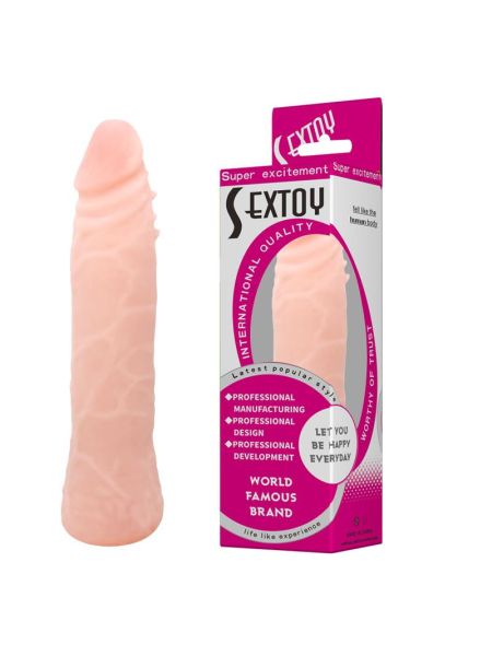 Dildo sztuczny członek wyginany realistyczny 19cm