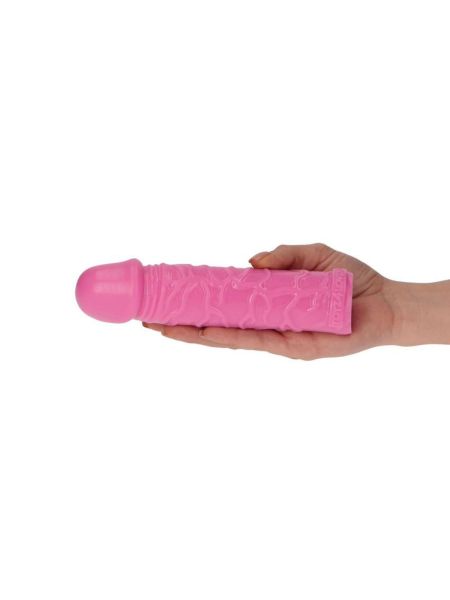 Różowy gruby realistyczny penis żylasty 18 cm - 6