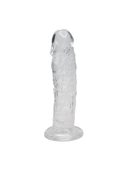 Dildo przezroczyste silikonowe z przyssawką 19,3cm