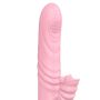 Wibrator posuwisty z sex masażerem 20 trybów 23cm cielisty - 3