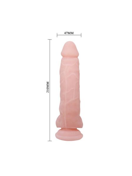 Żylaste realistyczne dildo z przyssawką 21 cm - 4