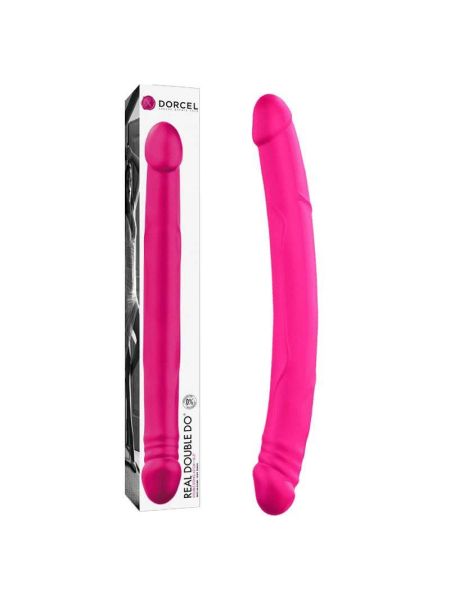 Podwójne dildo realistyczne DORCEL Real Double 42cm różowe - 2