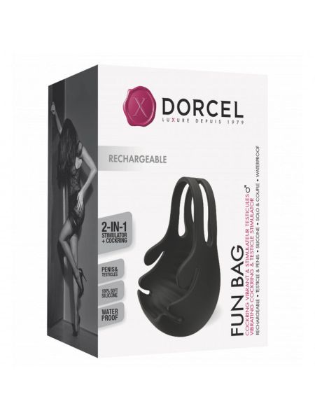 Wibrująca nakładka na jądra DORCEL Fun Bag 9 trybów