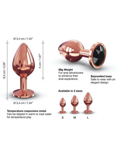 Ozdobny korek analny metal DORCEL Diamond Plug 8cm - 6