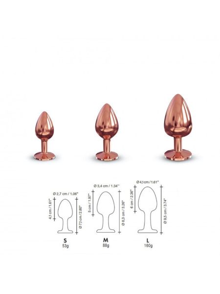 Ozdobny korek analny metal DORCEL Diamond Plug 8cm - 7