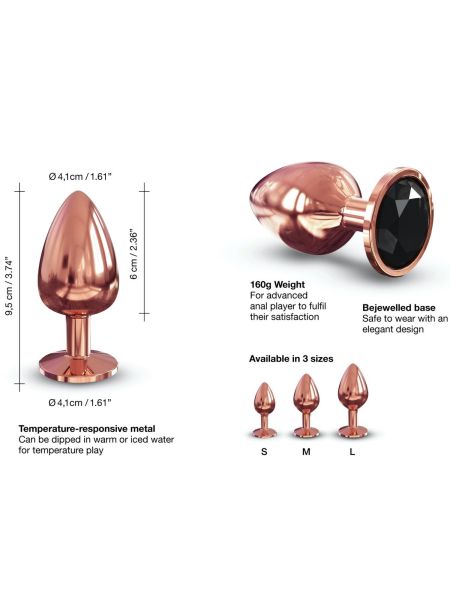 Ozdobny korek analny metal DORCEL Diamond Plug 9cm - 6