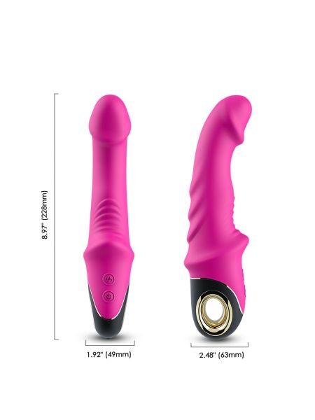 Wibrator do punktu G sex masażer 9 trybów 22 cm różowy - 10