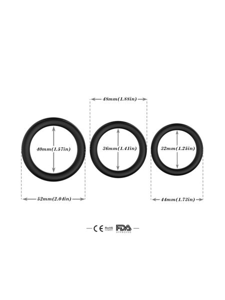 Zestaw 3 sex pierścienie erekcyjne na penisa jądra - 2
