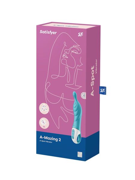 Wibrator do punktu A Satisfyer A-Mazing 2 12 trybów 22cm turkusowy