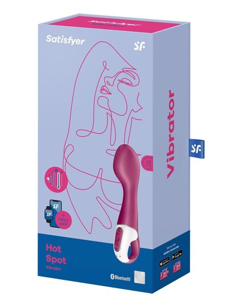 Wibrator do punktu G ogrzewany Satisfyer Hot Spot bordowy