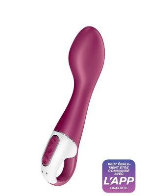 Wibrator do punktu G ogrzewany Satisfyer Hot Spot bordowy - image 2