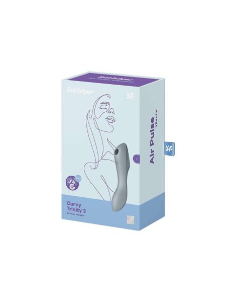 Wibrator masażer ssący Satisfyer Curvy Trinity 3 szary - 2