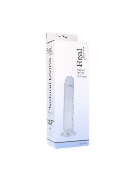 Ogromne penis dildo przezroczyste z przyssawką 32 cm - 2