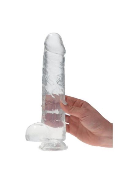 Dildo ogromne żylaste  z przyssawką i jadrami 25 cm - 2